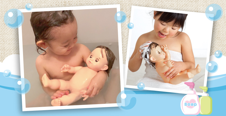 お風呂もいっしょよ♡ぽぽちゃん | ぽぽちゃん-人形 | 乳幼児玩具メーカー・ピープル
