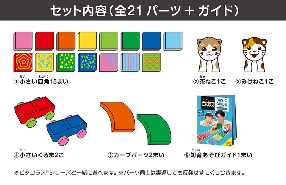 1歳のファミリーピタゴラス | おもちゃ-ピタゴラス・ブロック | 乳幼児