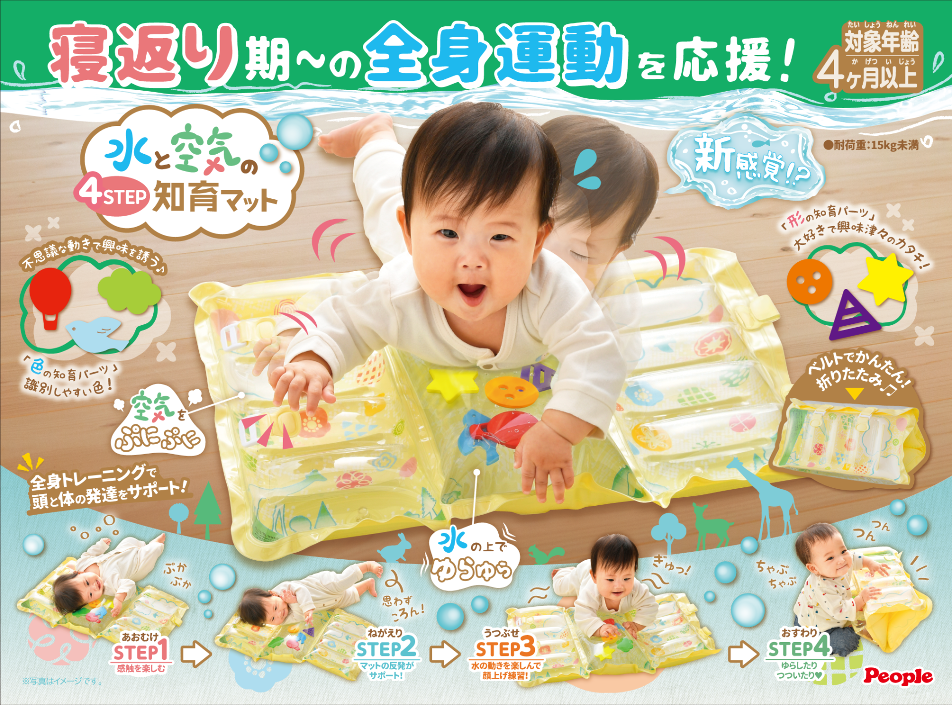 水と空気の4STEP知育マット | おもちゃ-知育おもちゃ | 乳幼児玩具