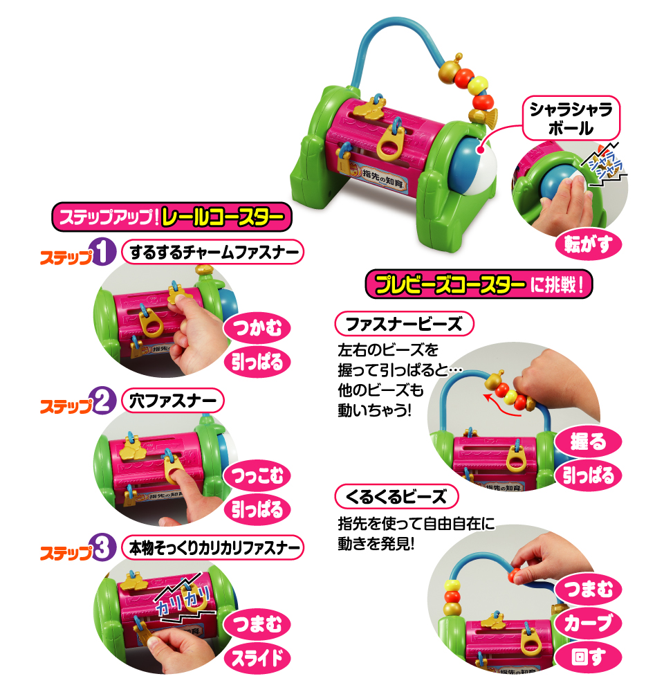 指先の知育 引っぱってたら動いちゃった集中コースター 知育おもちゃ おもちゃ 乳幼児玩具メーカー ピープル