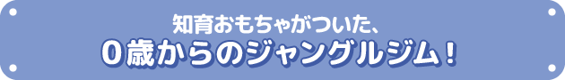 知育おもちゃがついた０歳からのジャングルジム