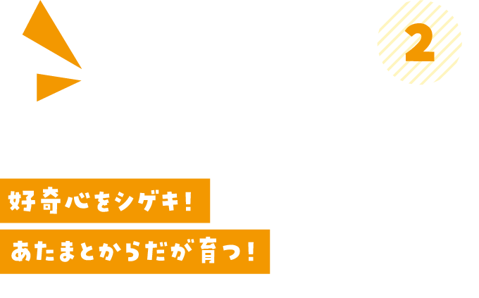 好奇心をシゲキ！あたまとからだと育つ！