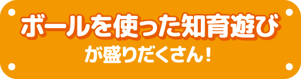 ボールを使った知育遊びが盛りだくさん