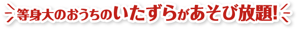 等身大のおうちのいたずらがあそび放題！