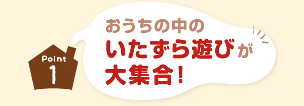 ポイント１おうちの中のいたずら遊びが大集合！